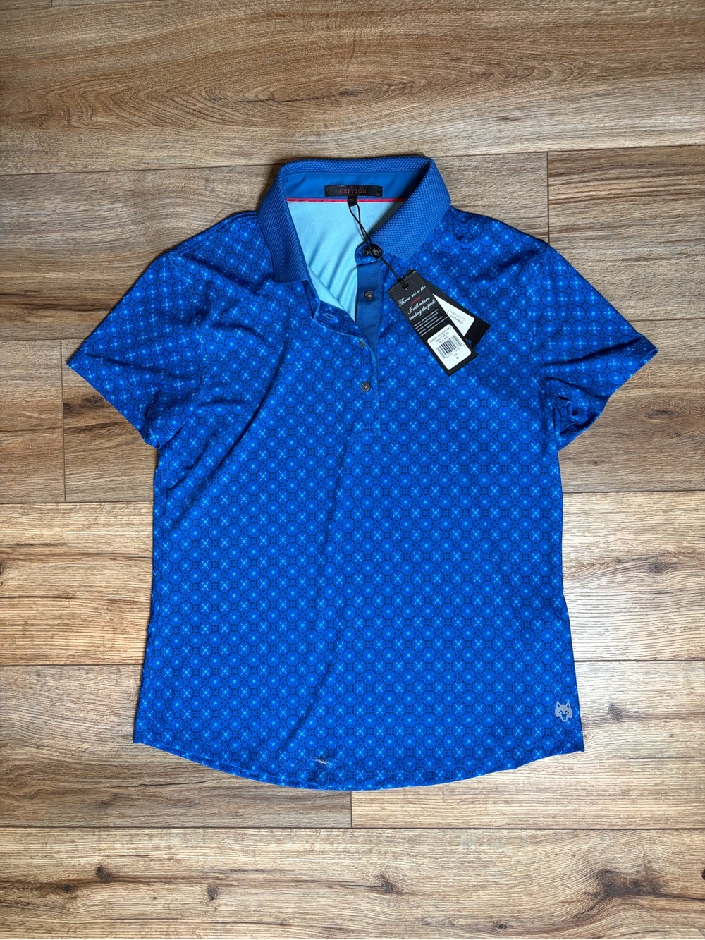 Greyson Clothiers Women's Scarlett "Moon Heart" Golf Polo Blue Bird colorway